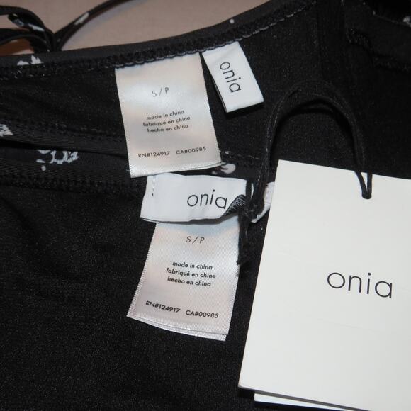 Onia Black Floral Print Underwire Top And Belted High Waist Bikini Swim Set - Picture 7 of 9